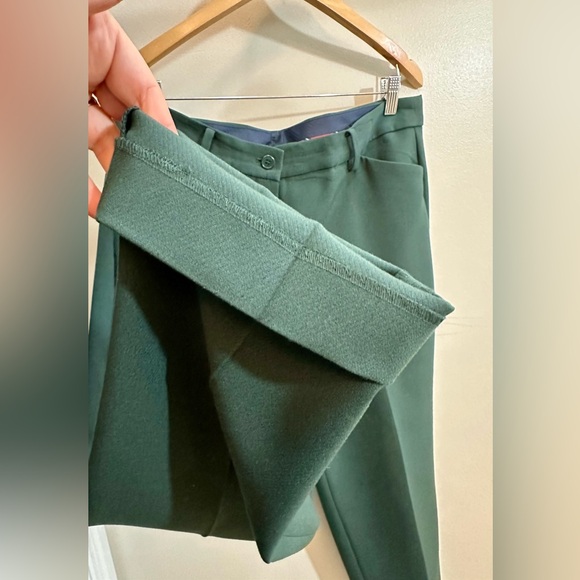 Talbots Dark Green Hampshire Ankle Curvy Dress Pants Size 12 - Picture 5 of 8